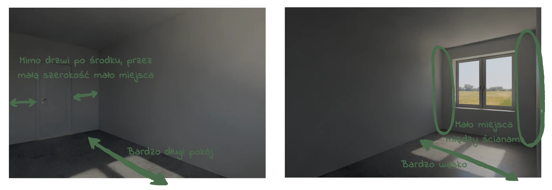 Pusta przestrzeń z opisem wyzwania